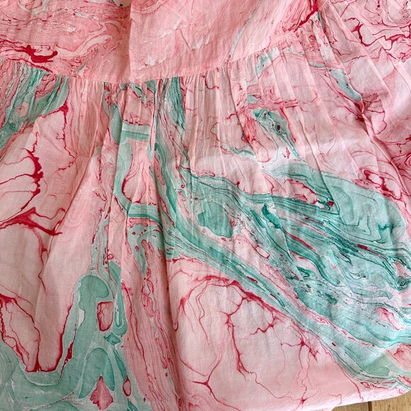 NWT - St Roche Rowen Dress Pink Marbled Midi 2, 4, 6, Organic Cotton - Picture 6 of 10
